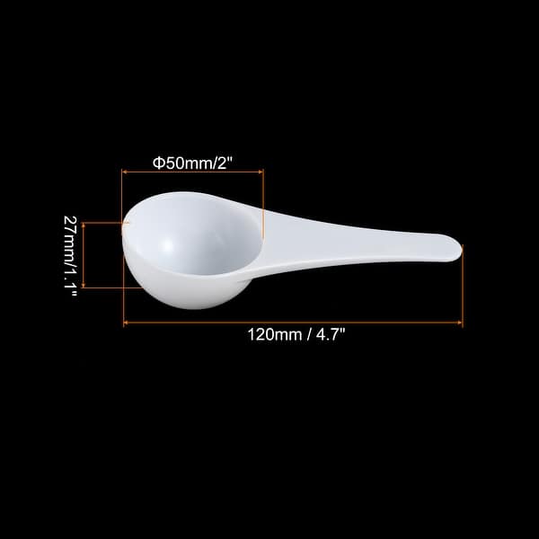 4.7" x 2" 15g Long Handle Plastic Measuring Spoons, 40Pcs Round Bottom